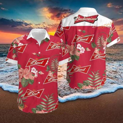 Red Hibiscus Flower Aloha hawaiian Shirt