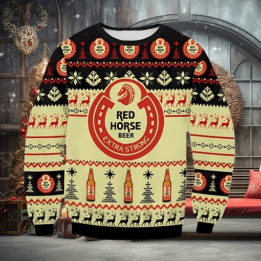 Red Horse Beer Extra Strong Ugly Christmas Sweater Gift For Men And Women