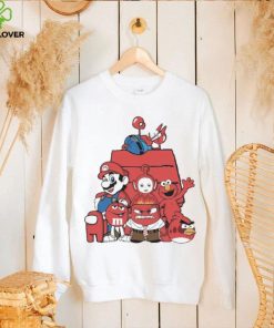 Red House Cartoon Characters Mario Angry Bird And Muppet T hoodie, sweater, longsleeve, shirt v-neck, t-shirt