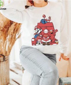 Red House Cartoon Characters Mario Angry Bird And Muppet T hoodie, sweater, longsleeve, shirt v-neck, t-shirt