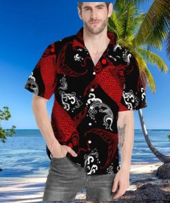 Red Koi Fish Hawaiian Shirt