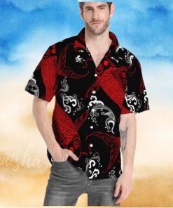Red Koi Fish Hawaiian Shirt