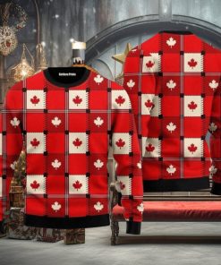 Red Maple Leaf Canada Day Ugly Christmas Sweater For Everyone