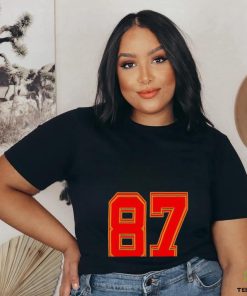 Red Number 87 White Yellow Football Basketball Shirt
