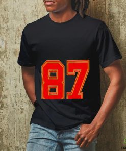 Red Number 87 White Yellow Football Basketball Shirt