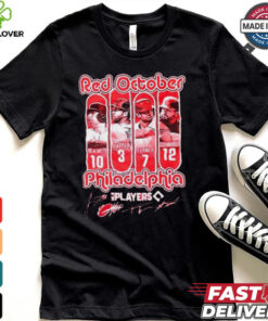 Red October Philadelphia MLB Players signatures shirt