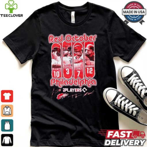 Red October Philadelphia MLB Players signatures shirt