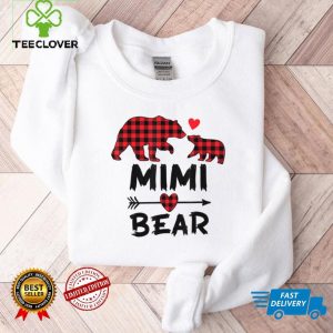 Red Plaid Mimi Bear Xmas Funny Family Christmas Pajama Xmas T Shirt