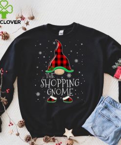 Red Plaid The Shopping Gnome Funny Family Christmas Pajamas T Shirt