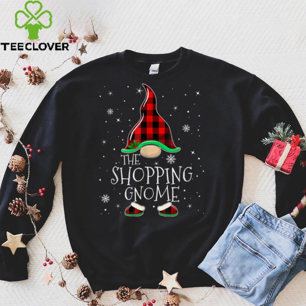 Red Plaid The Shopping Gnome Funny Family Christmas Pajamas T Shirt Red Plaid The Shopping Gnome Funny Family Christmas Pajamas T Shirt