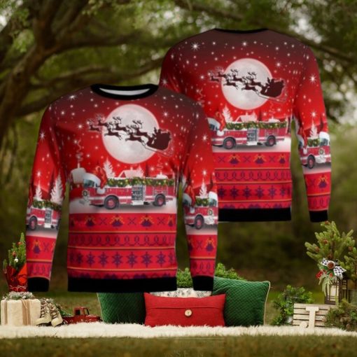 Red River Fire Department Christmas Ugly Sweater 3D Gift For Men And Women