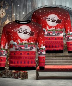 Red River Fire Department Christmas Ugly Sweater 3D Gift For Men And Women