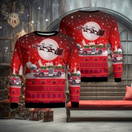 Red River Fire Department Christmas Ugly Sweater 3D Gift For Men And Women