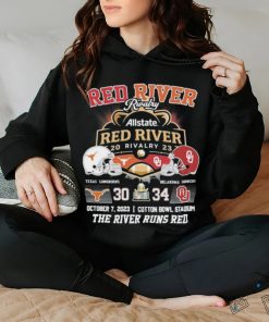 Red River Rivalry Allstate Red River Rivalry 2023 The River Runs Red Shirt 1 Red River Rivalry Allstate Red River Rivalry 2023 The River Runs Red Shirt
