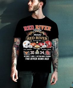 Red River Rivalry Allstate Red River Rivalry 2023 The River Runs Red Shirt 2 Red River Rivalry Allstate Red River Rivalry 2023 The River Runs Red Shirt