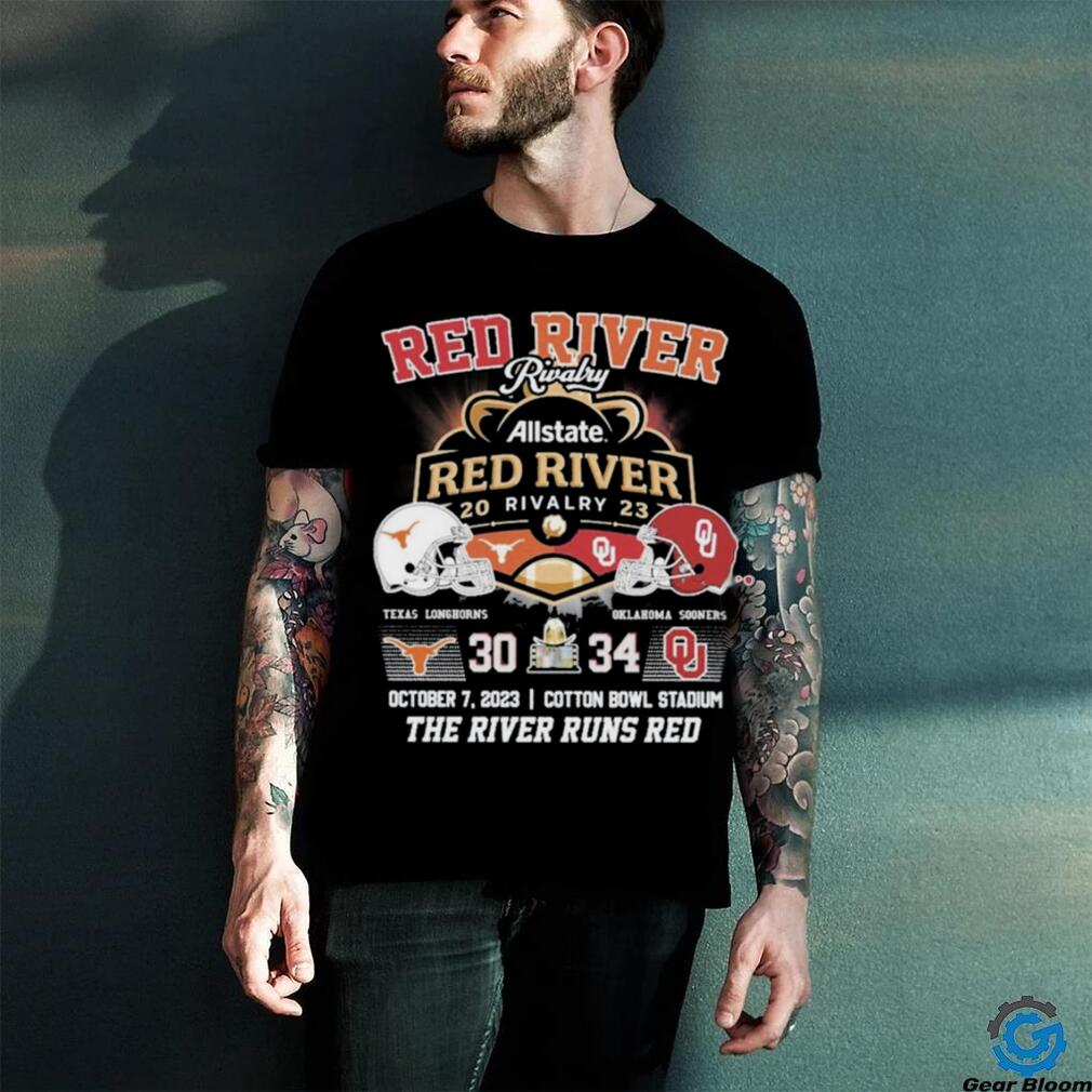 Red River Rivalry Allstate Red River Rivalry 2023 The River Runs Red Shirt Red River Rivalry Allstate Red River Rivalry 2023 The River Runs Red Shirt