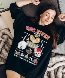 Red River Rivalry Texas Vs Oklahoma Golden Hat Trophy Champions Texas Longhorns 30 Oklahoma Sooners 34 October 7, 2023 Cotton Bowl Stadium T Shirt 3 Red River Rivalry Texas Vs Oklahoma Golden Hat Trophy Champions Texas Longhorns 30 Oklahoma Sooners 34 October 7, 2023 Cotton Bowl Stadium T Shirt