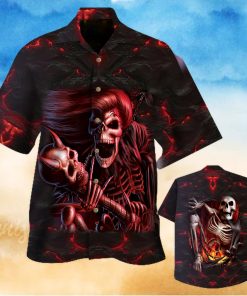 Red Skull Hawaiian Shirt