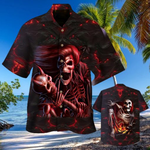 Red Skull Hawaiian Shirt