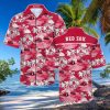 Detroit Tigers Geometric Burst Orange And Blue Hawaiian Shirt
