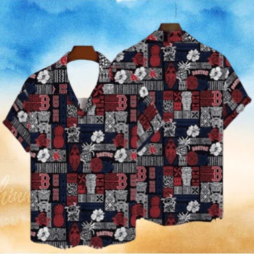 Red Sox Tiki Luau Party Hawaiian Shirt