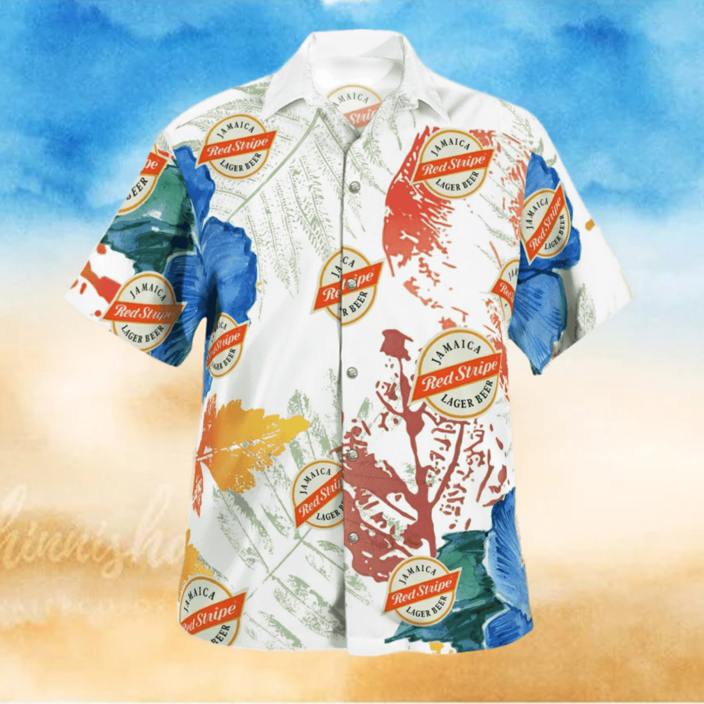 Red Stripe Beer Hawaiian Shirt Summer Gift Red Stripe Beer Hawaiian Shirt Summer Gift