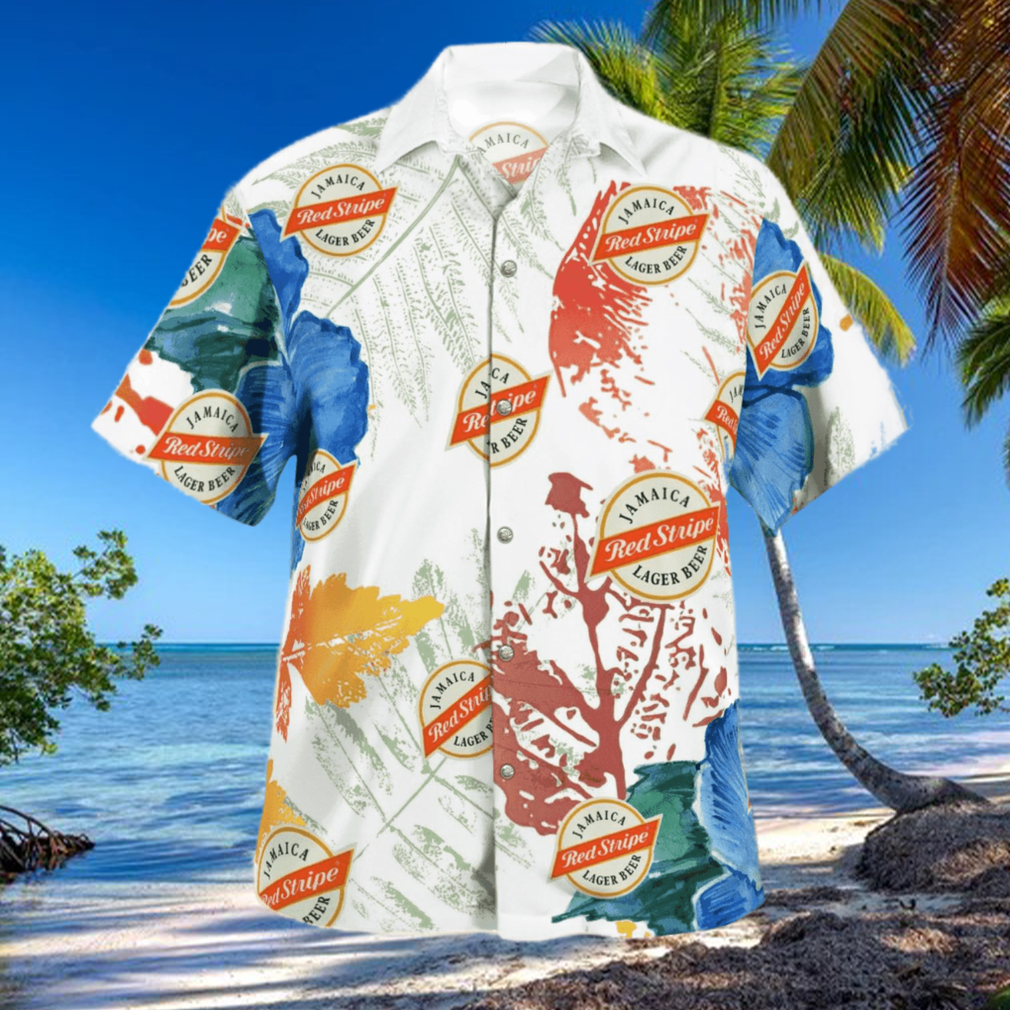Red Stripe Beer Hawaiian Shirt Summer Gift Red Stripe Beer Hawaiian Shirt Summer Gift