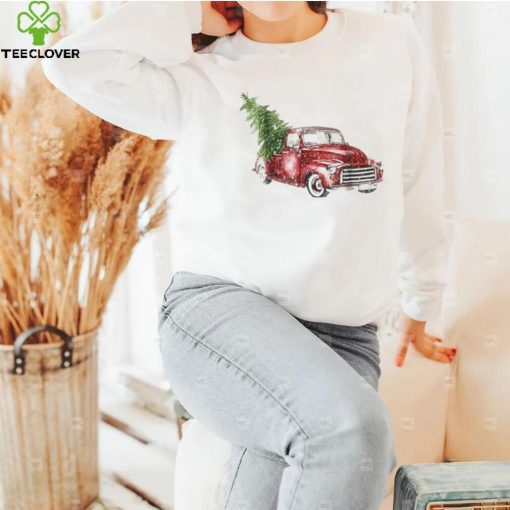 Red Truck Merry Christmas Family Shirt