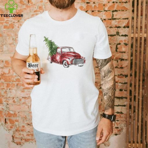 Red Truck Merry Christmas Family Shirt