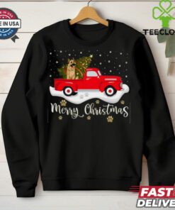 Red Truck Merry Christmas Tree German Shepherd Christmas German Shepherd T Shirt