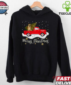 Red Truck Merry Christmas Tree German Shepherd Christmas German Shepherd T Shirt