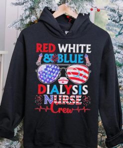 Red White And Blue Dialysis Nurse Crew Pediatric Nurse 4th Of July shirt