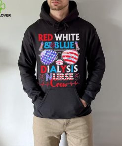 Red White And Blue Dialysis Nurse Crew Pediatric Nurse 4th Of July shirt