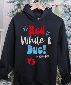 Red White And Due Mom To Be Shirt