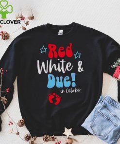 Red White And Due Mom To Be Shirt