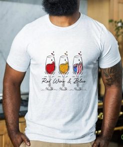 Red Wine And Blue Drinking America Shirt