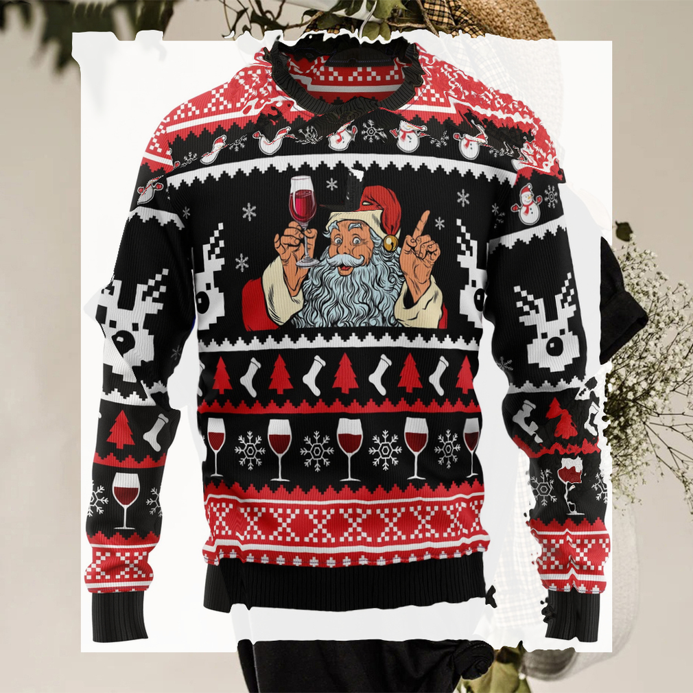 Red Wine Christmas Graphic Sweater