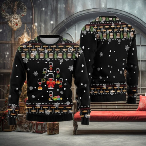 Red Wine Merry Christmas Ugly Christmas Sweater