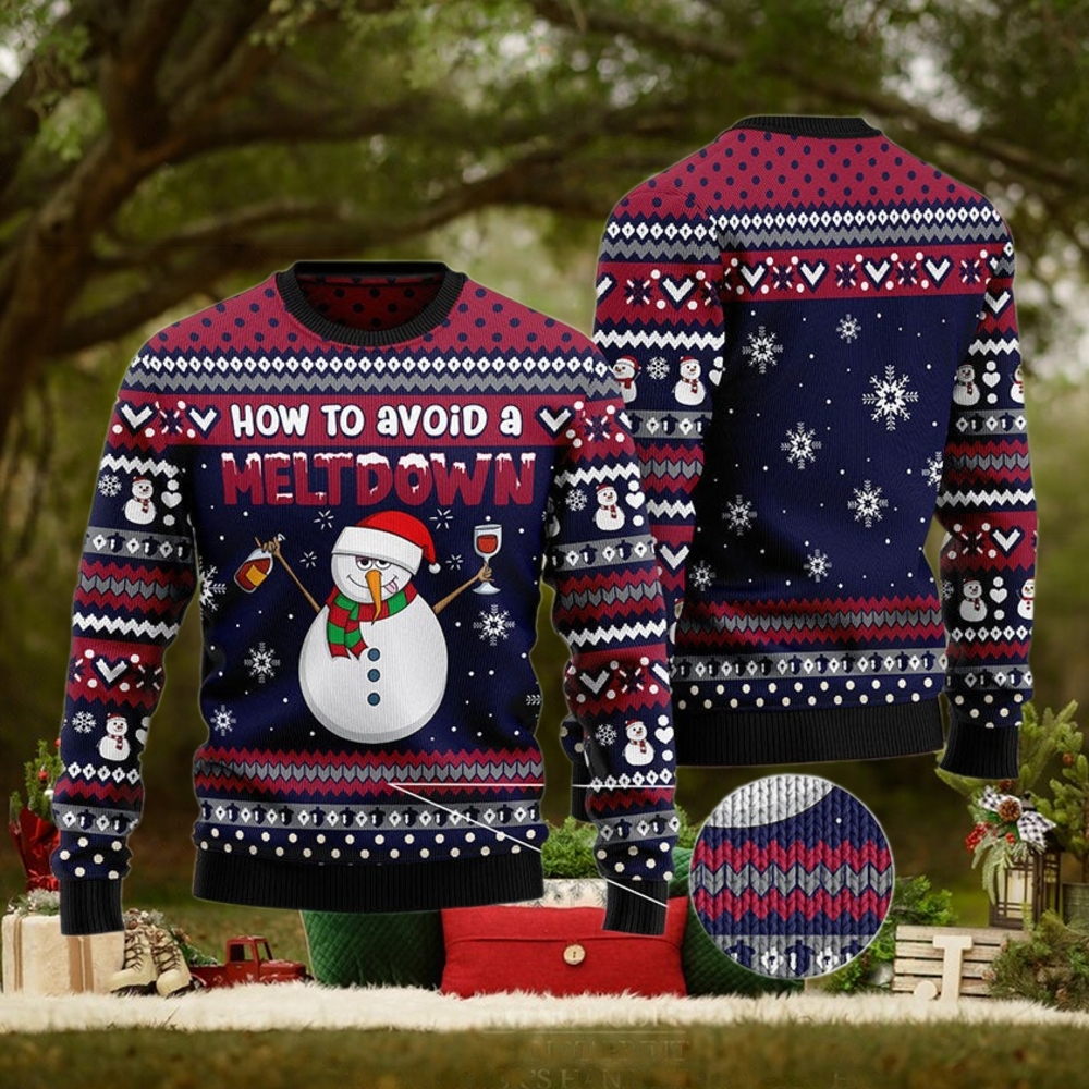 Red Wine Snowman How To Avoid A Meltdown Ugly Christmas Sweaters Red Wine Snowman How To Avoid A Meltdown Ugly Christmas Sweaters
