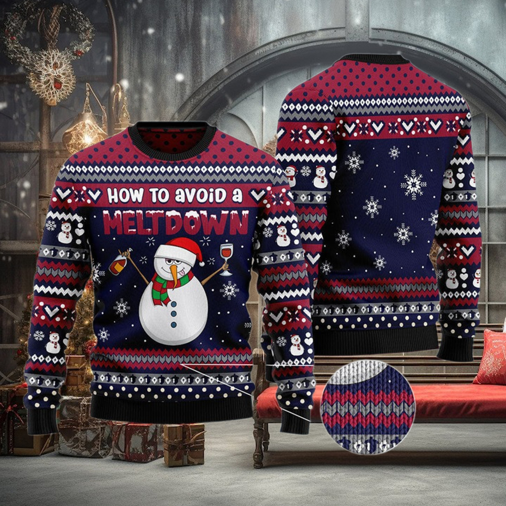 Red Wine Snowman How To Avoid A Meltdown Ugly Christmas Sweaters Red Wine Snowman How To Avoid A Meltdown Ugly Christmas Sweaters