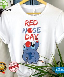 Red nose day Stitch cartoon character shirt