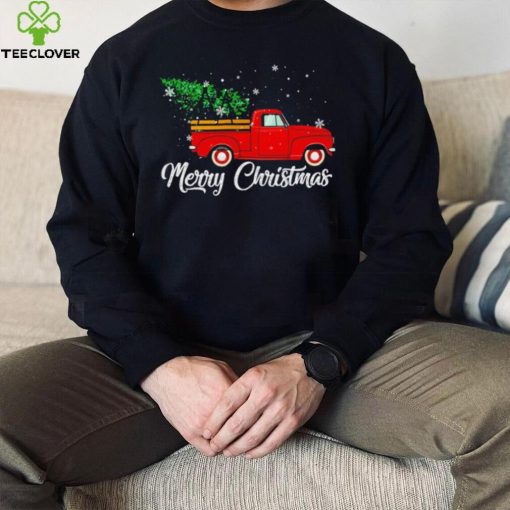 Red truck pick up Christmas tree hoodie, sweater, longsleeve, shirt v-neck, t-shirt