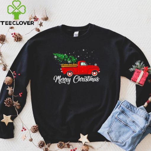 Red truck pick up Christmas tree hoodie, sweater, longsleeve, shirt v-neck, t-shirt