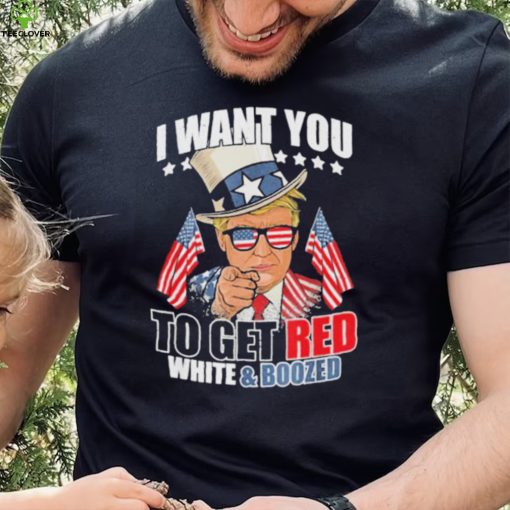Red white booze Donald Trump 4th of july merica Trump shirt