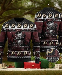 Redskins Jack Skellington Halloween Knitted Ugly Christmas Sweater