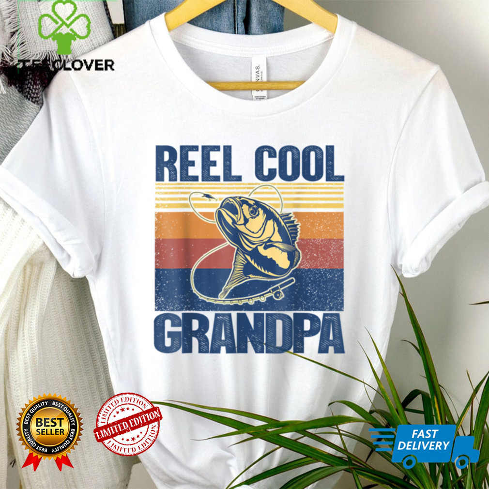 Reel Cool Grandpa Fathers Day Fishing For Dad Or Grandpa T Shirt