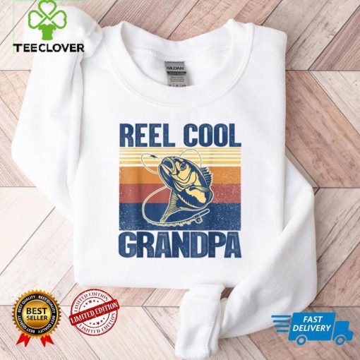 Reel Cool Grandpa Fathers Day Fishing For Dad Or Grandpa T Shirt