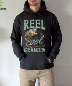 Reel Cool Grandpa Fishing Grandpas Father's Day Dad T Shirt