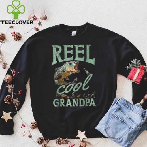 Reel Cool Grandpa Fishing Grandpas Father’s Day Dad T Shirt