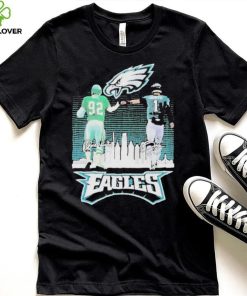 Reggie White and Jalen Hurts Philadelphia Eagles City Skyline with signatures hoodie, sweater, longsleeve, shirt v-neck, t-shirt